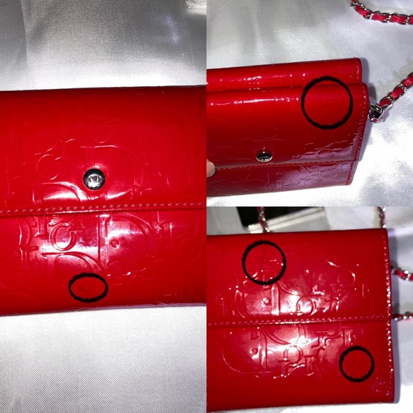 ❤️ Christian Dior Patent Leather Wallet On Chain - Picture 17 of 17